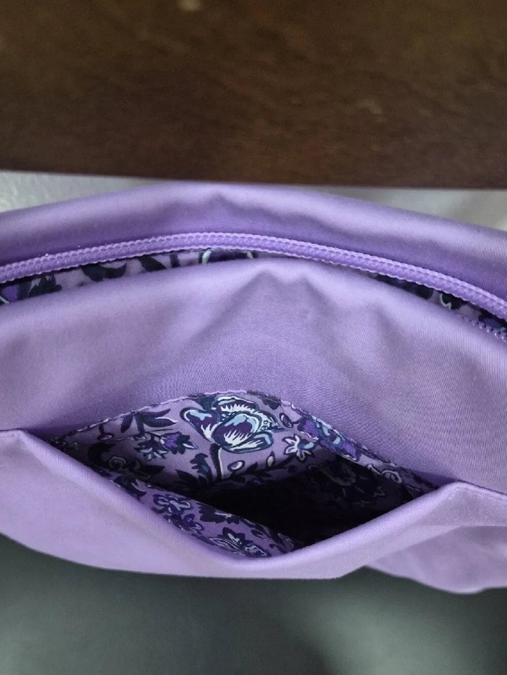 Vera Bradley Triple Zip Hipster Lavender/Lilac Bag